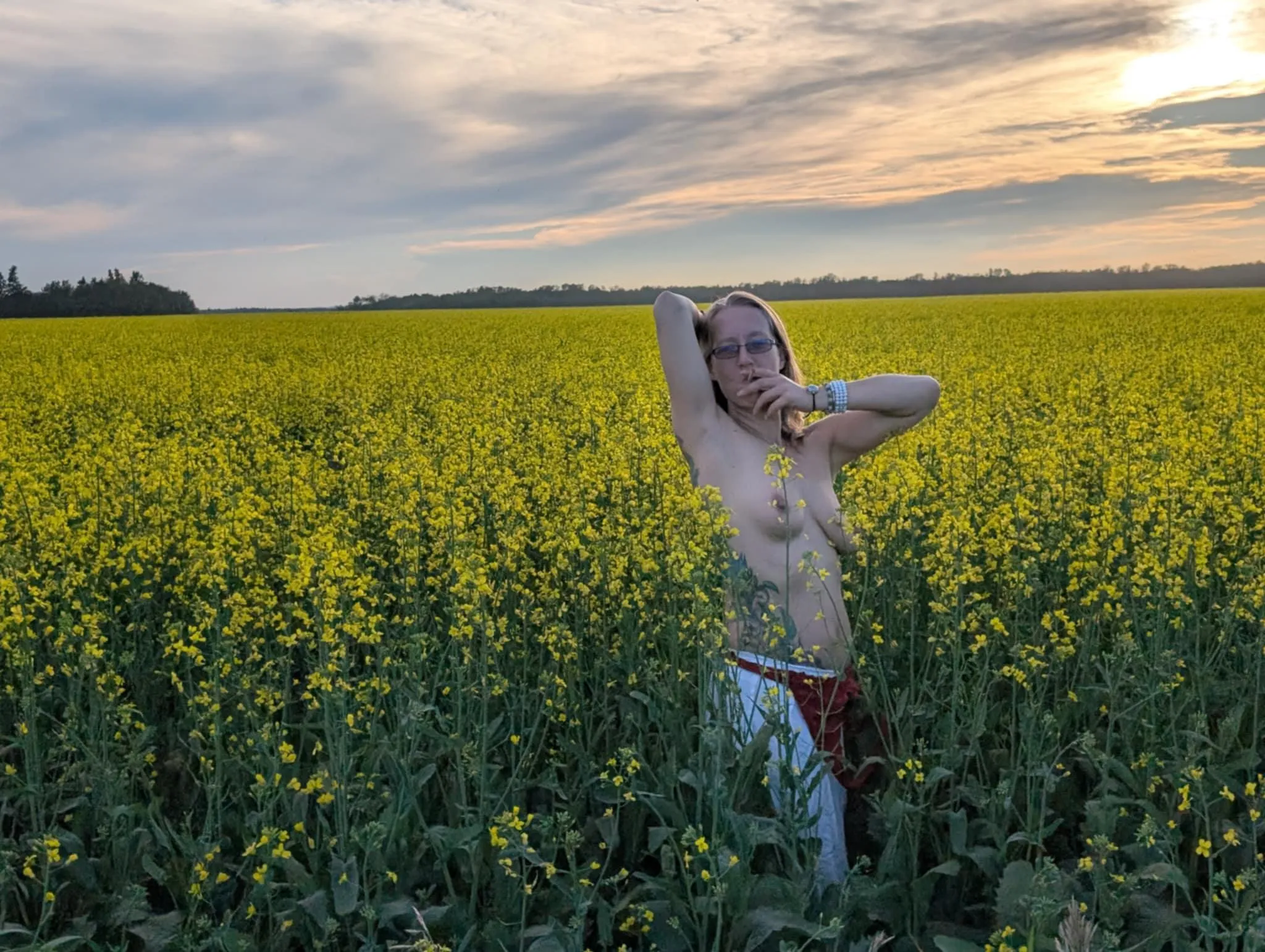 out standing in my field