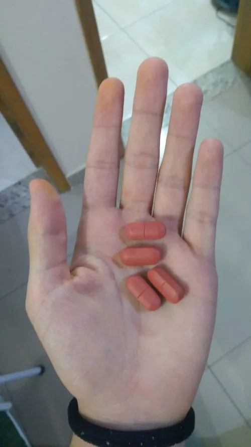 Pills for treatment of tuberculosis. 4 of them in the morning, and they also make your urine red