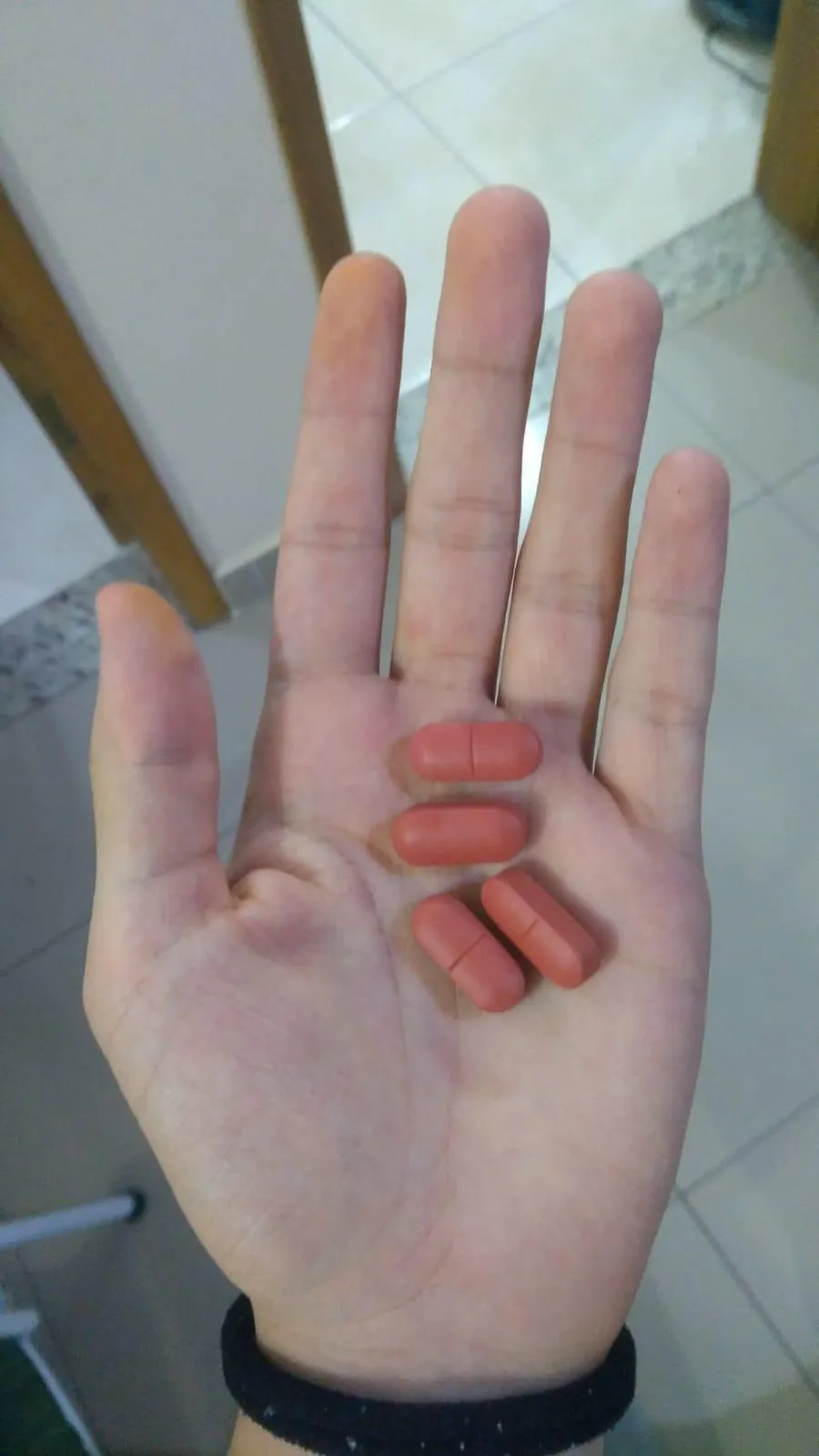 Pills for treatment of tuberculosis. 4 of them in the morning, and they also make your urine red