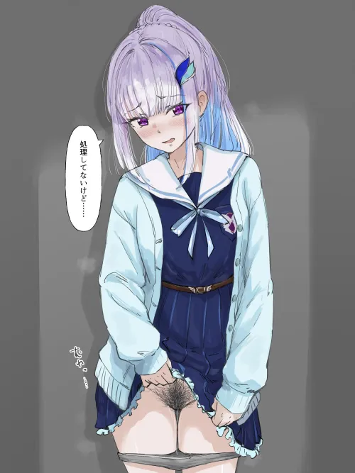 Revealing Her Hairy Pussy