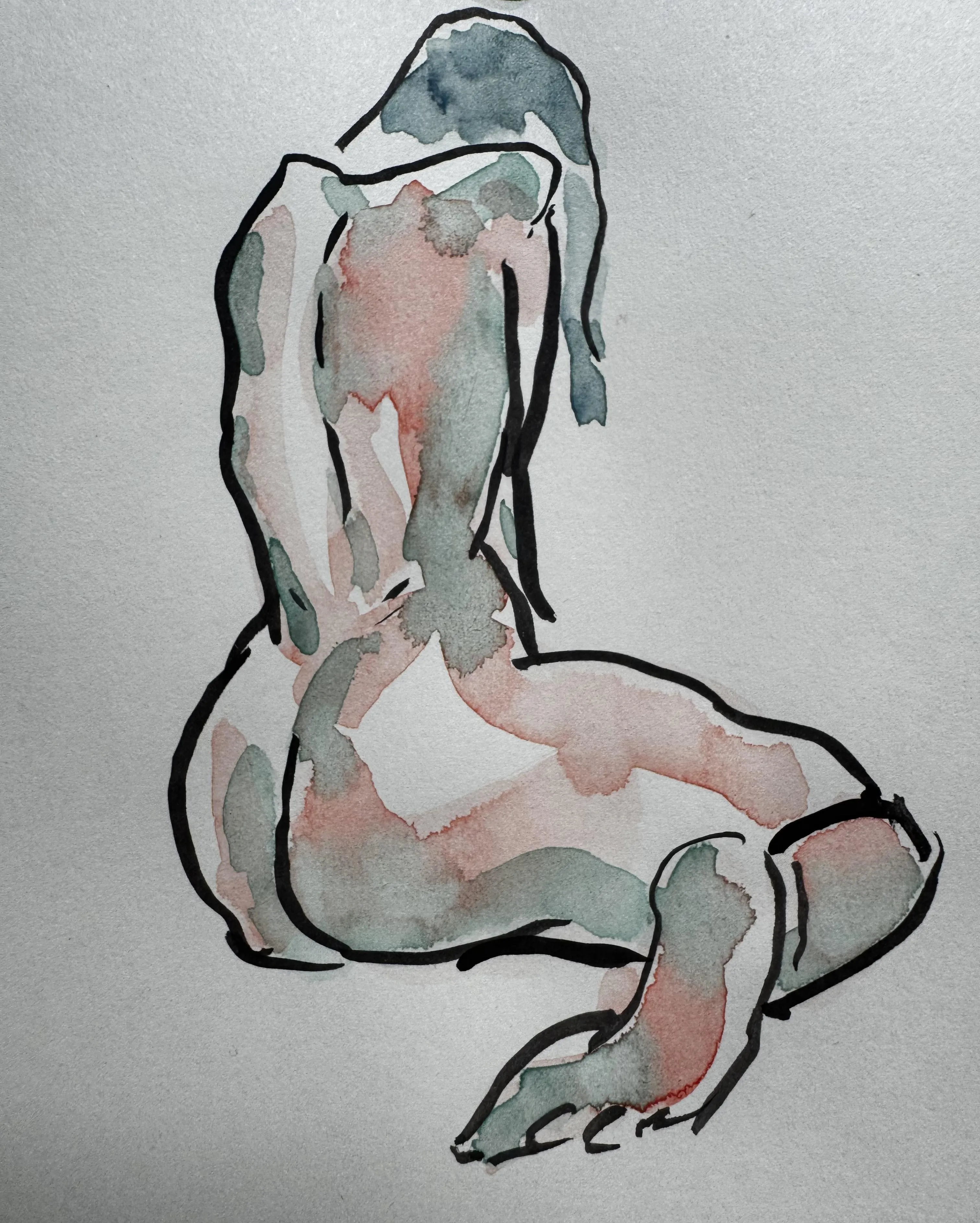 Sketch, watercolor by me
