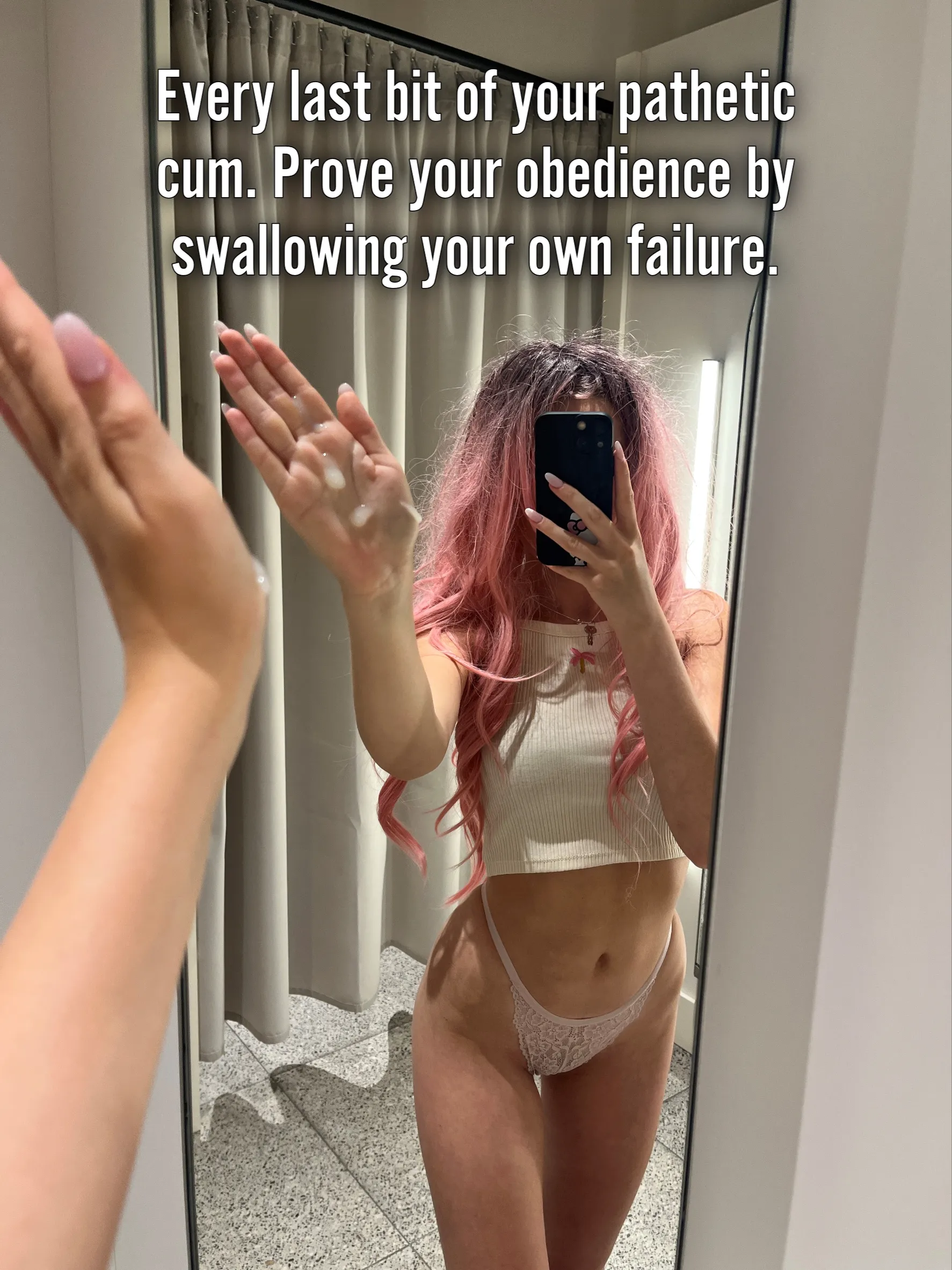 You shot that out for me. Now, devour your own cum and clean up your mess.👅💦