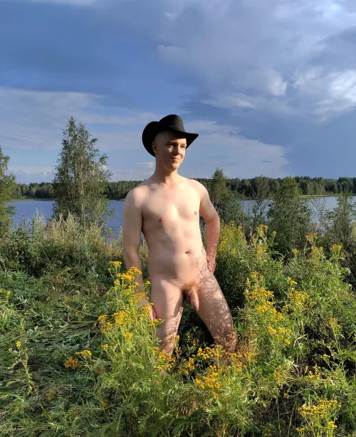 A beautiful sunny day to be naked in a meadow