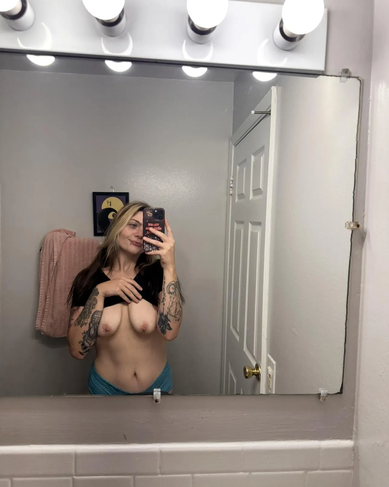 Are you looking at my tats or my tits ;)