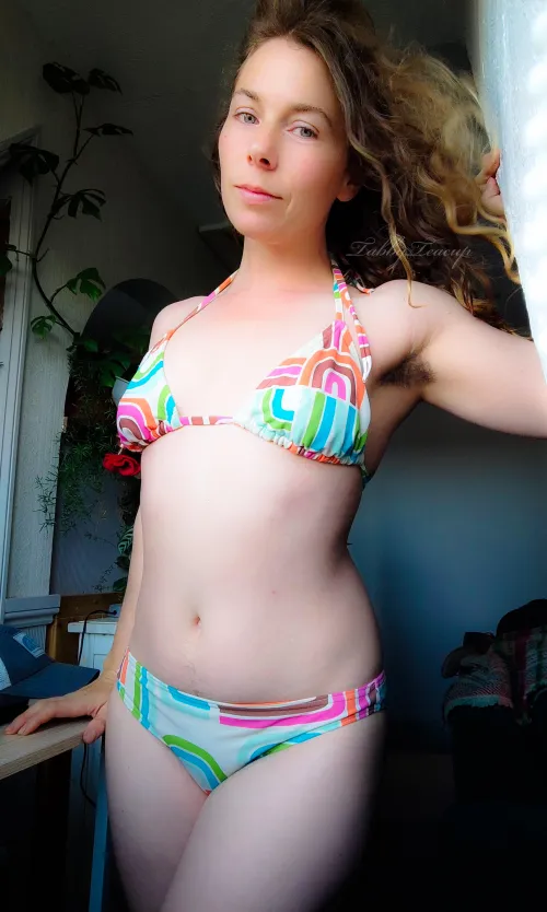 Fuzzy pits little tits. I hope you'd look twice if you saw me on the beach