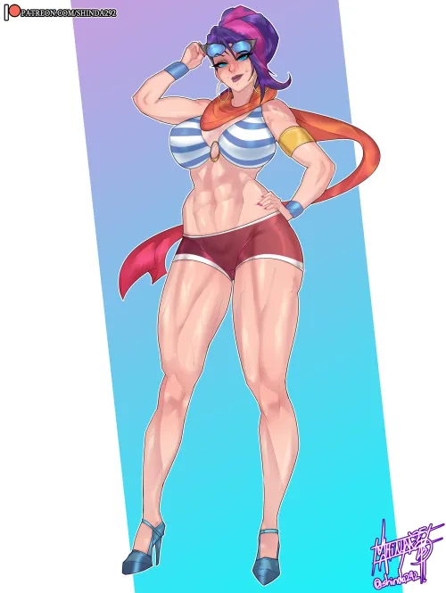 MuscleGirl Fiora Pinup (Shinda292) [League of Legends]
