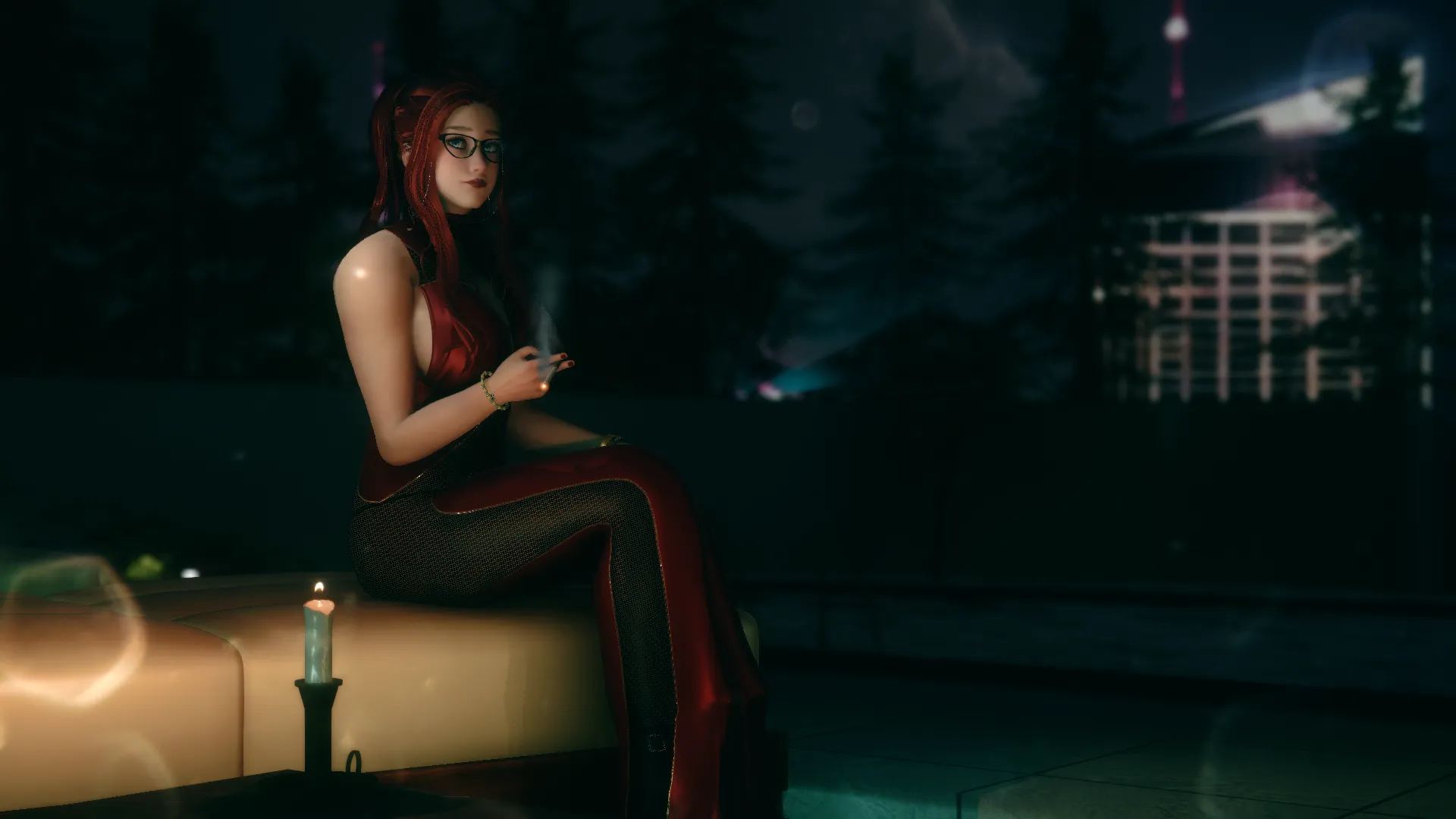 That smoking solitary girl.