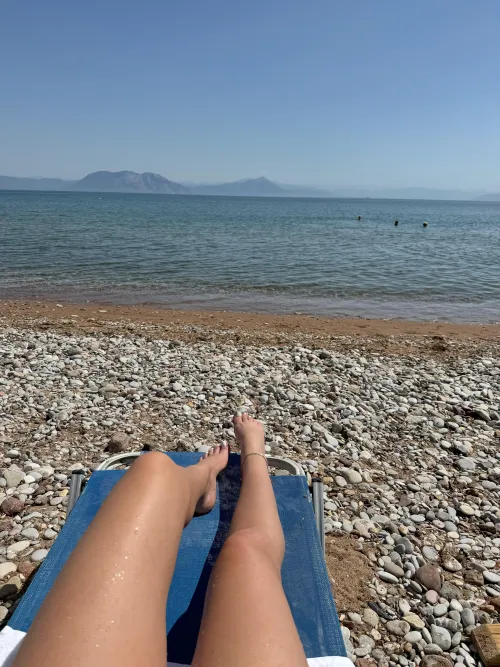 Did you look at my white toes or at the beautiful view first?