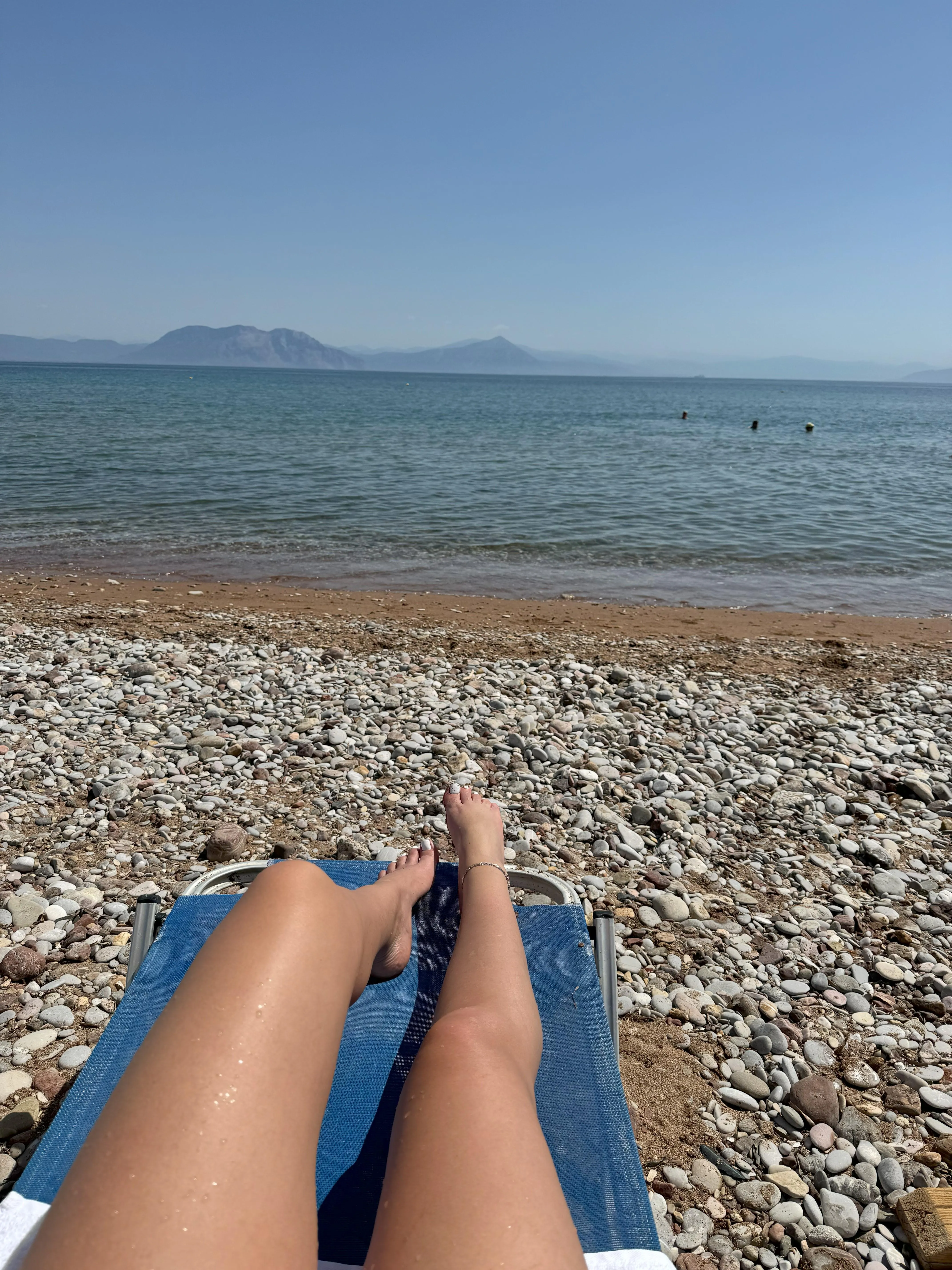 Did you look at my white toes or at the beautiful view first?