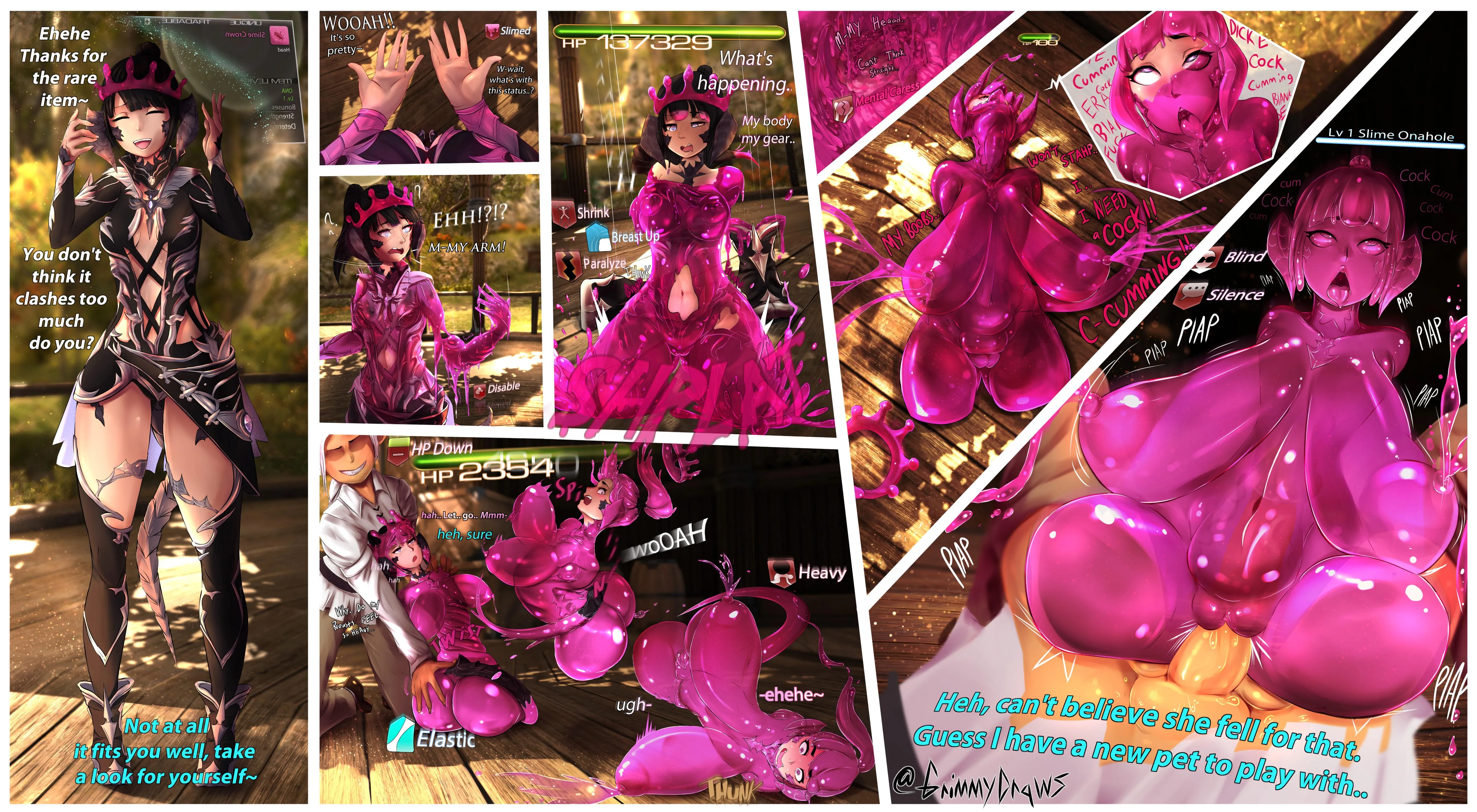 Slimed Au Ra Onahole by Grimmydraws