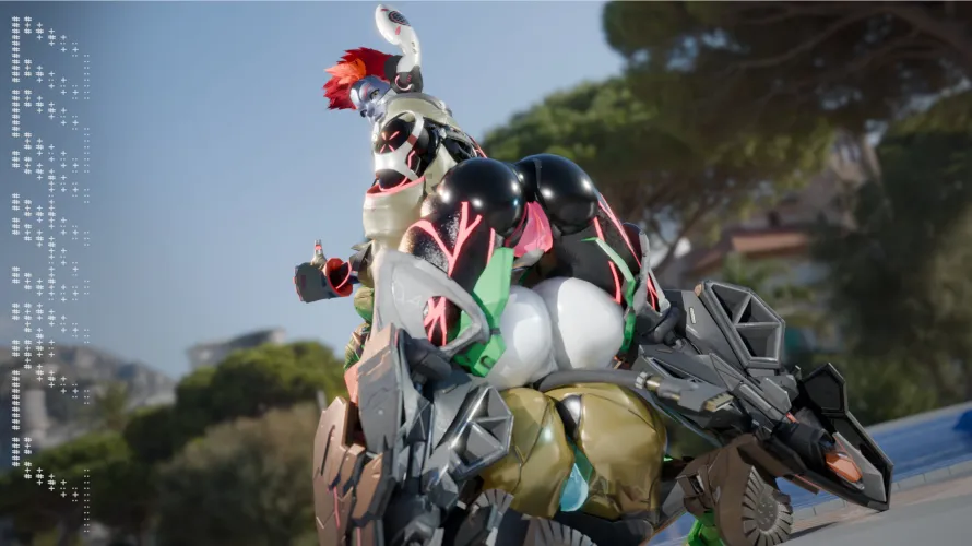 Poolside Robo-Ass Tower [OC]