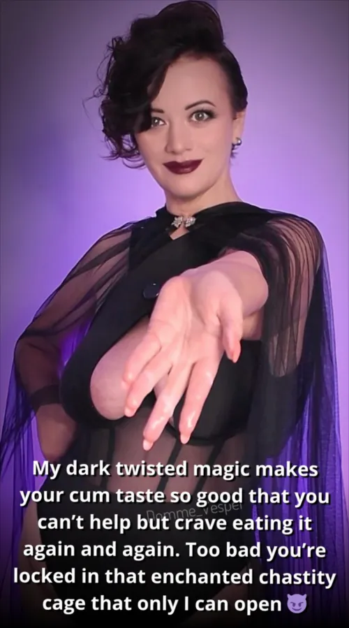 Tasty cum spell is a treat for obedient slaves of the Evil Witch (no imagefap)