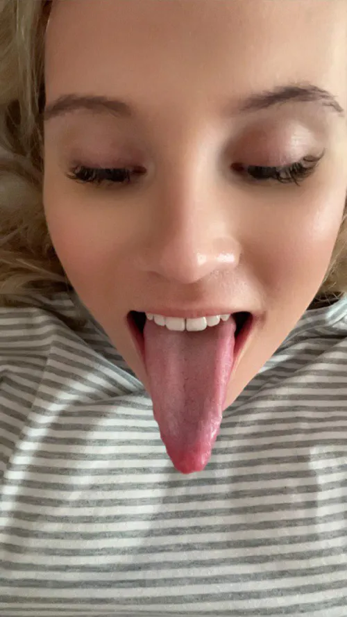 A little tongue never hurt anyone… unless you ask nicely. 😈👅