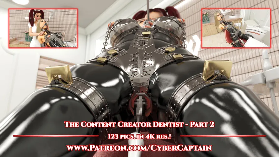 Cute Teen Captured by Dentist - BDSM Metal Bondage and Latex Fetish