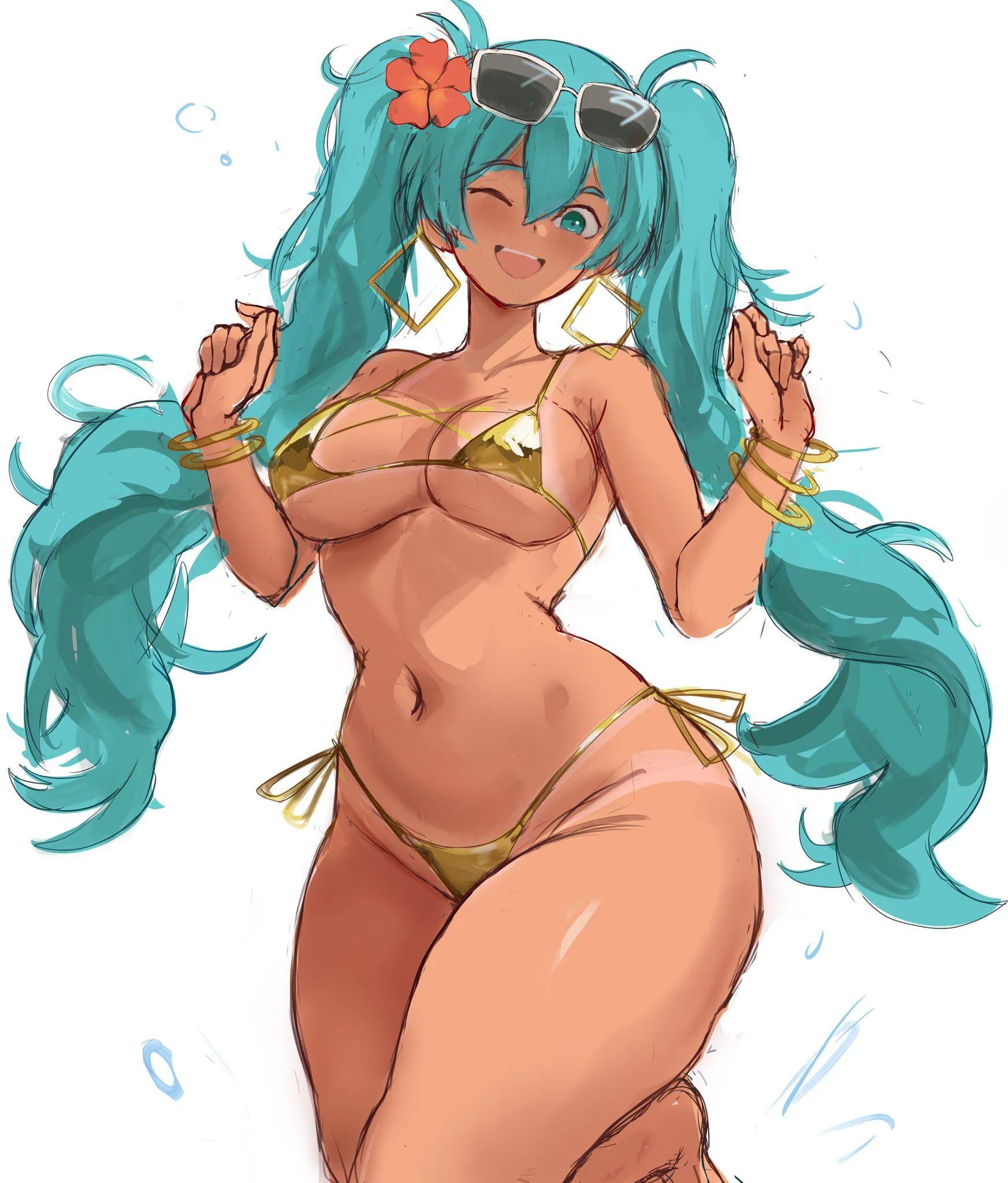 Golden bikini Brazilian Miku