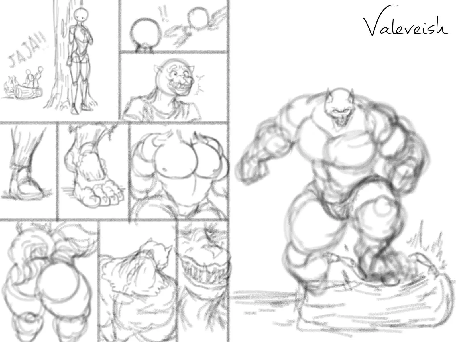 I made this quick sketch drawing hehe, but it's something that gave me an idea, about how a nerdy says that werewolves exist but nobody believes him.