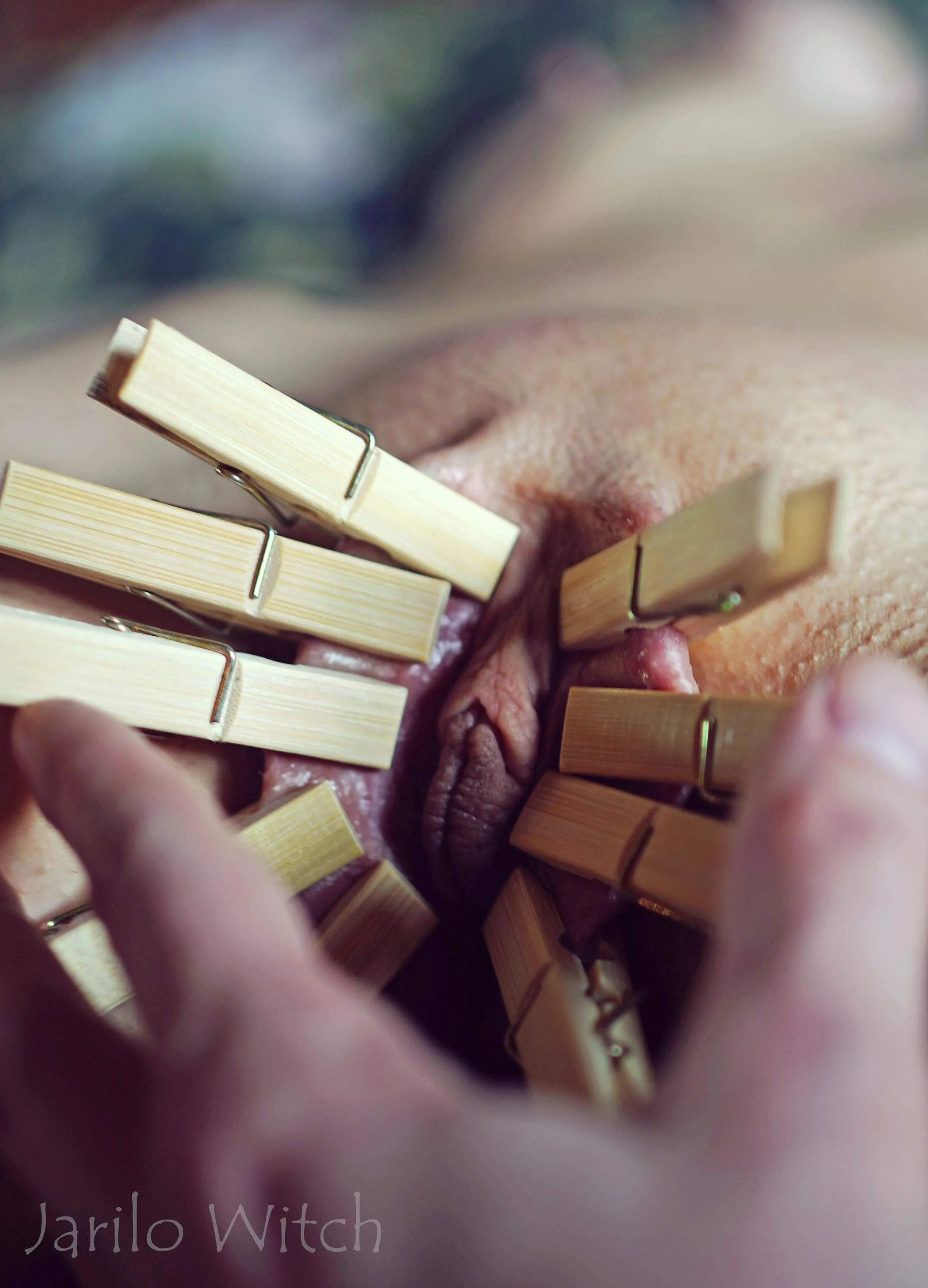 Is there anything more beautiful than a clamped pussy? [oc]