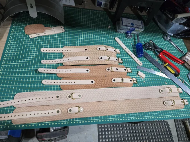 Still waiting on dye in the mail, but couldn't wait to assemble the new restraints