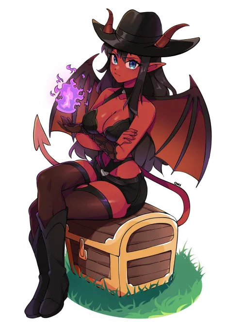 Cowboy Demon Girl (OniNuer_Art)