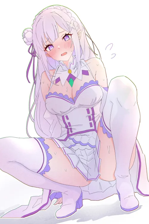 Emilia Squatting Down For The Camera