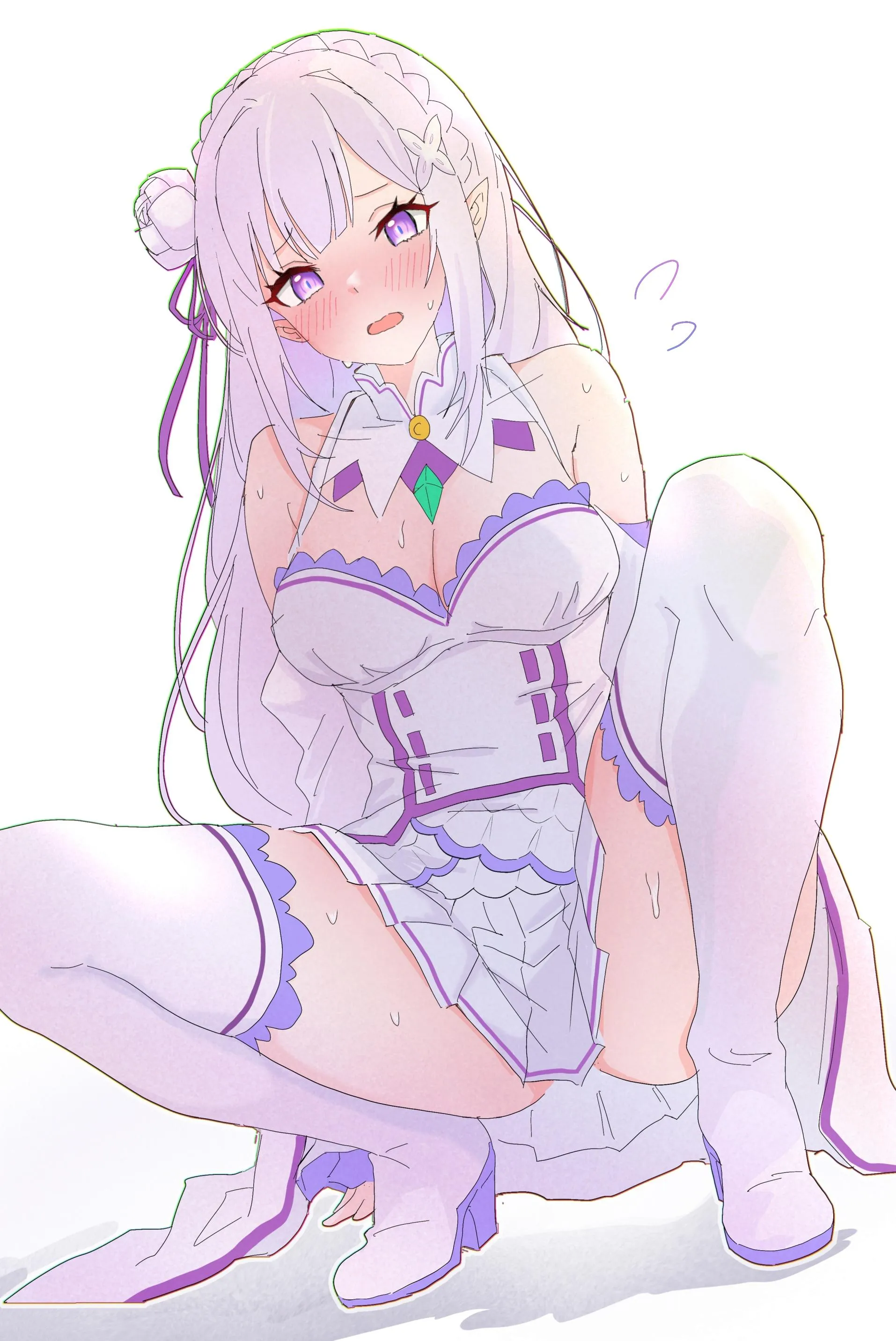 Emilia Squatting Down For The Camera