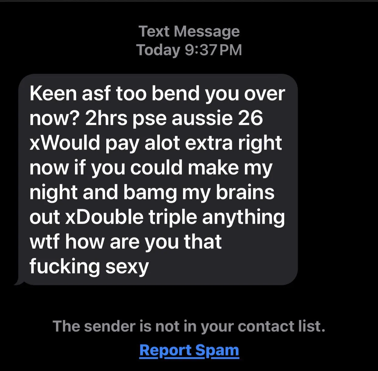 Hate explicit and gross messages like this.