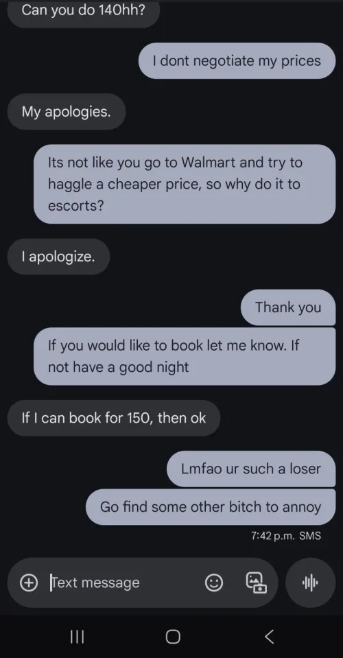 He apologized for haggling and then proceeded to haggle again💀