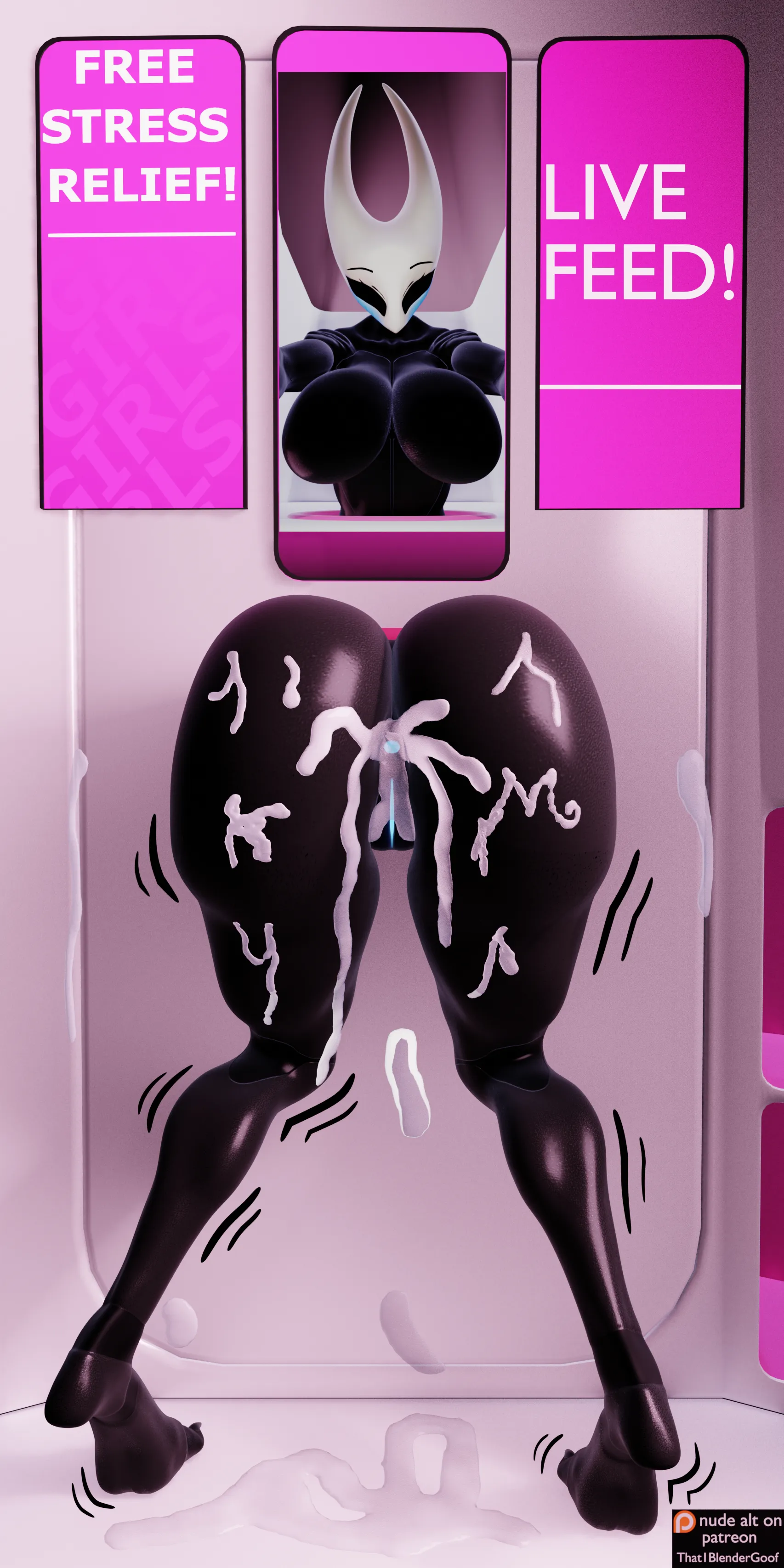 Hornet got put in a wall. (that1blendergoof)