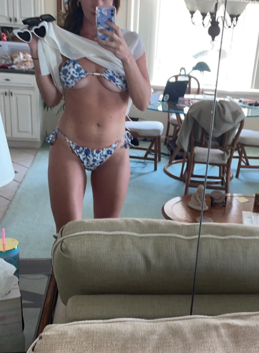 I started turning my bikini tops a different way and I like it