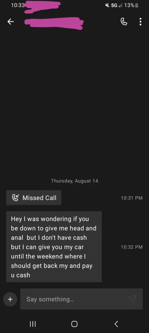 I wonder if he'd let me sell his car first