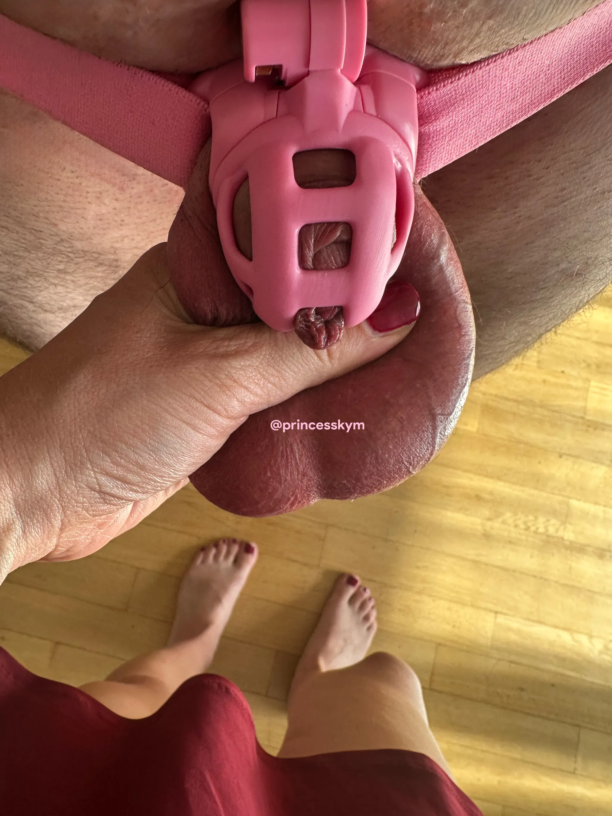 Literally got him by the balls…