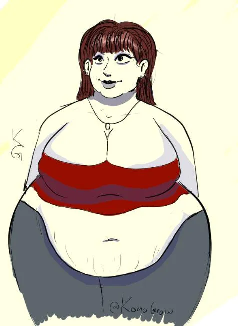 My First post here, been long time BBW enjoyer finally got a drawing tablet and wanted to share my first sketch (by myself, KomoGrow)