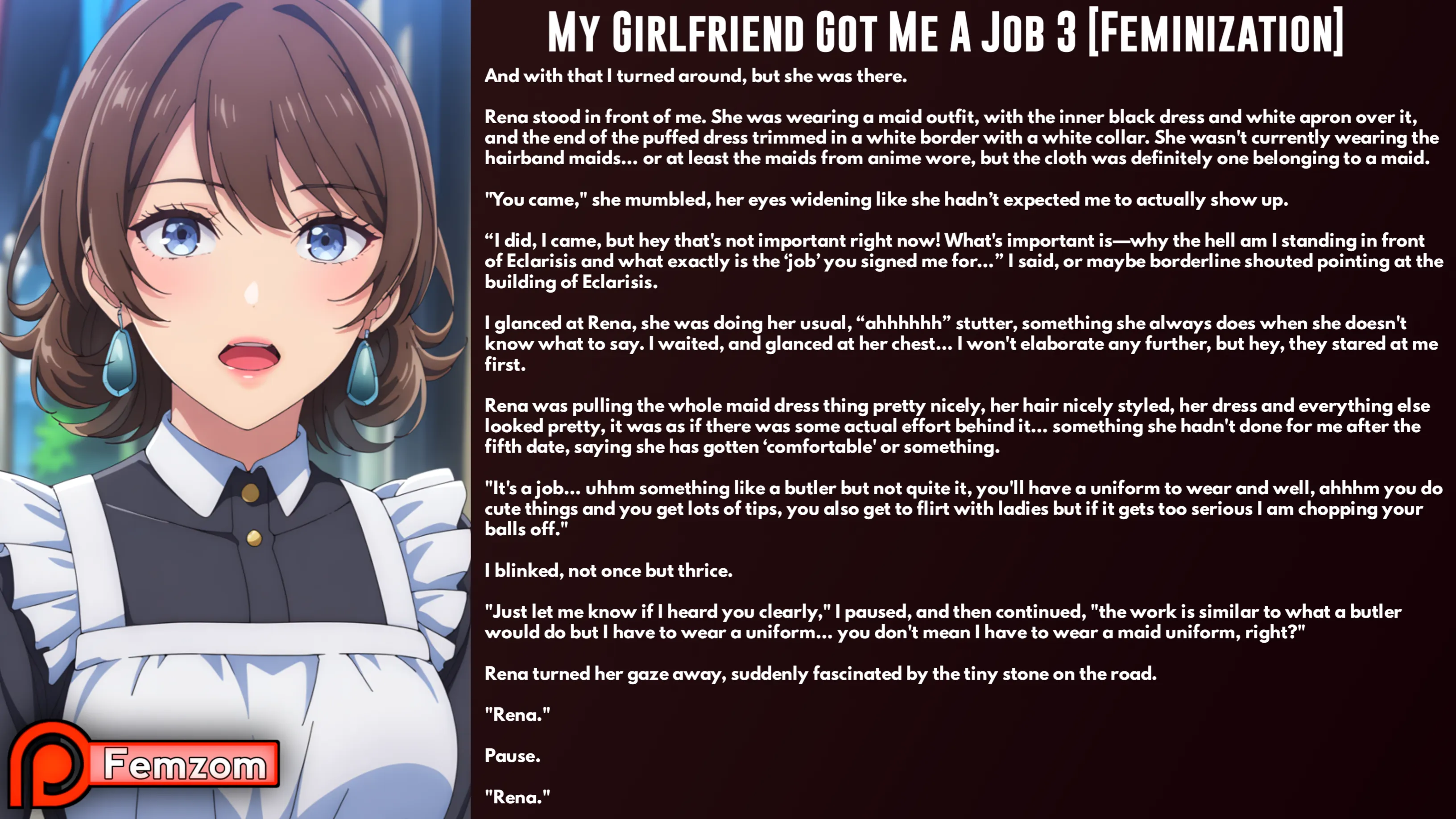 My Girlfriend Got Me A Job 3 Feminization Caption