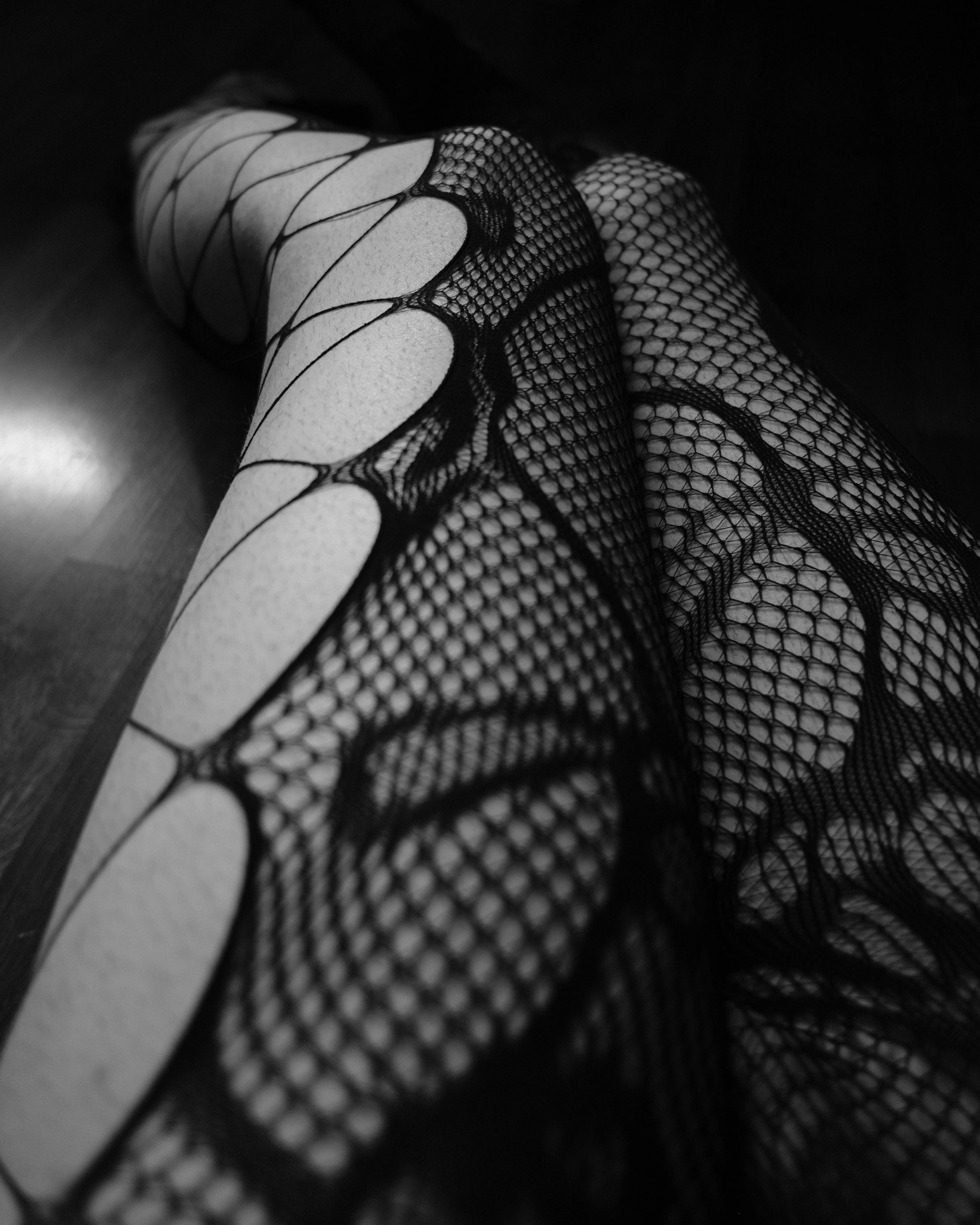 One of my newest pair of fishnets and already one of my favorites (loving the cut-out parts) 🫣🤍