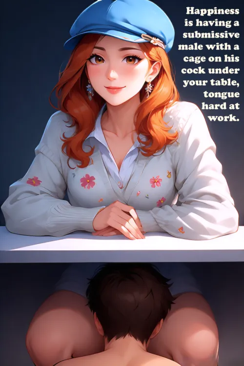 The definition of happiness… [AI Image] (punishment81 on ImageFap)