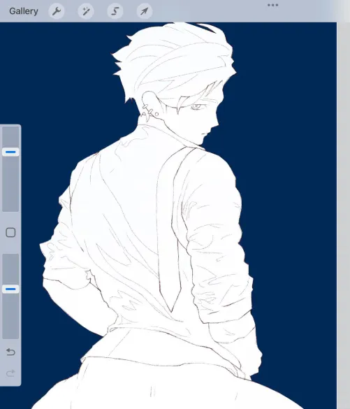 Wriothesley sketch (Comm WIP by me) 🐱🍑