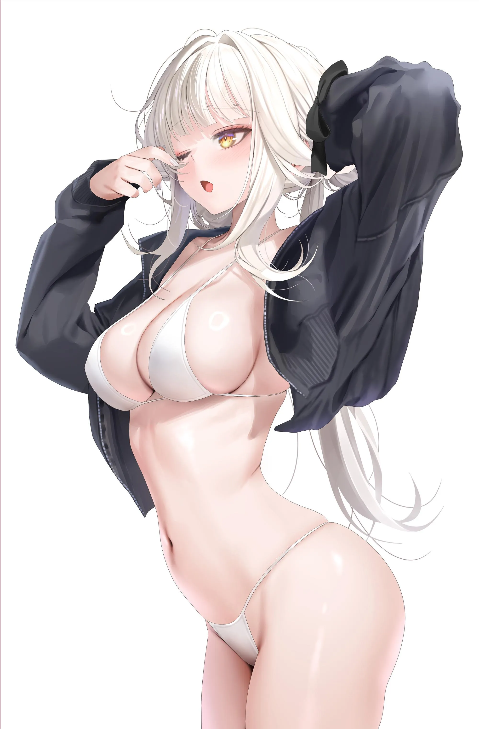 Blanc with black jacket (RUHEE ルヒ / RUHEE_GN)