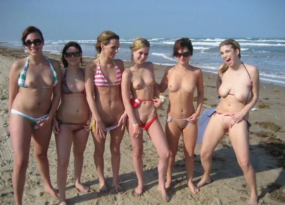 Group of horny young pussies