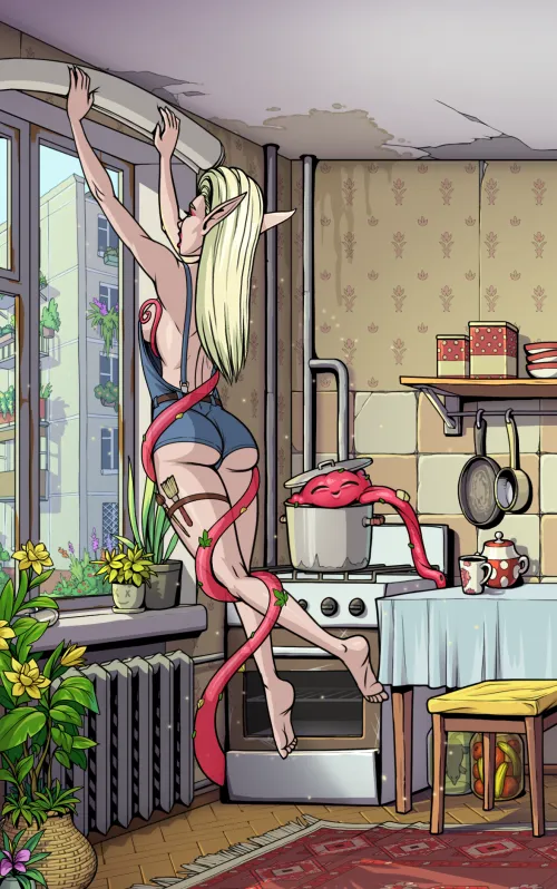 Have you ever thought that tentacles could be used for household tasks and not just the way they’re shown in Japanese cartoons?🧐 [Souper Game]