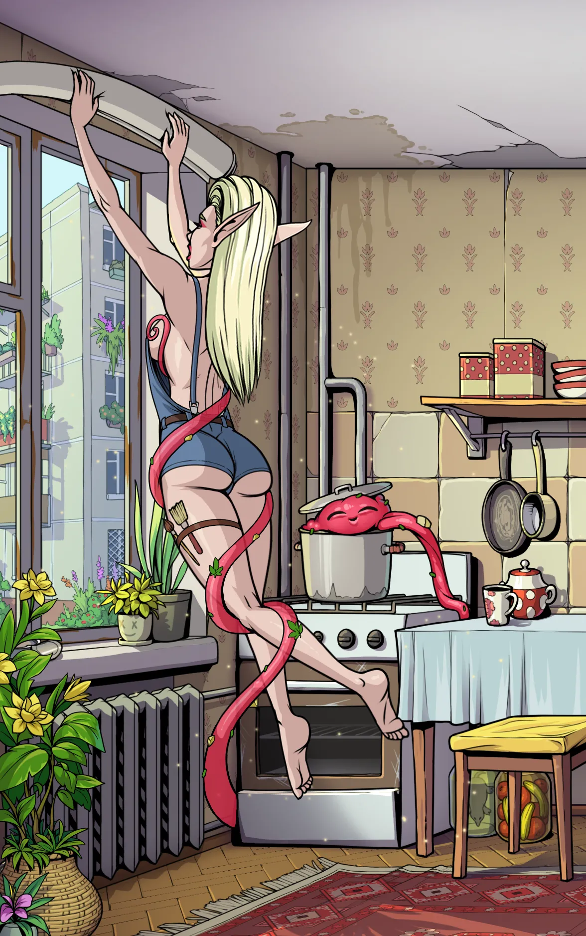 Have you ever thought that tentacles could be used for household tasks and not just the way they’re shown in Japanese cartoons?🧐 [Souper Game]