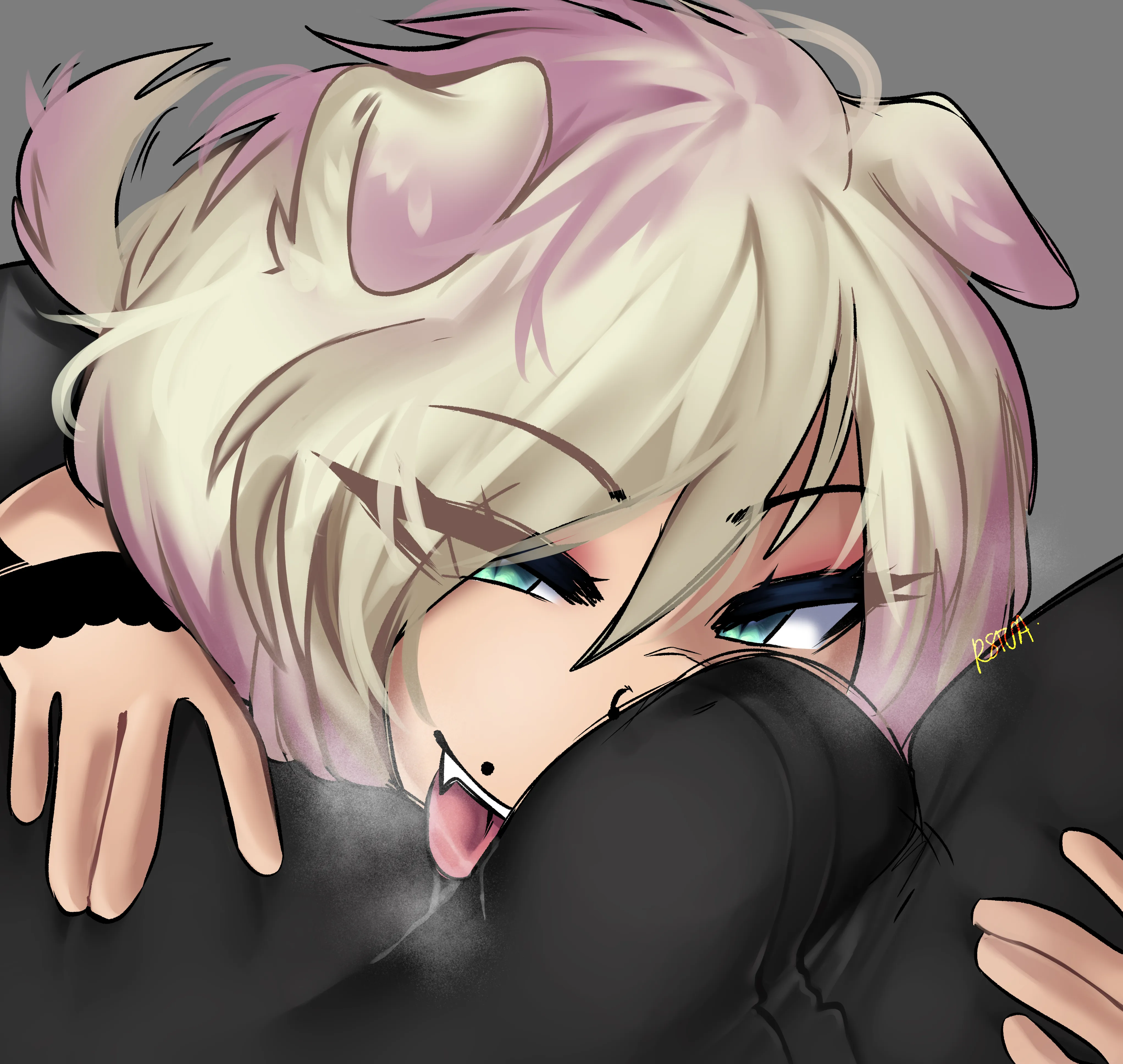 She loves the smell of her favorite treat