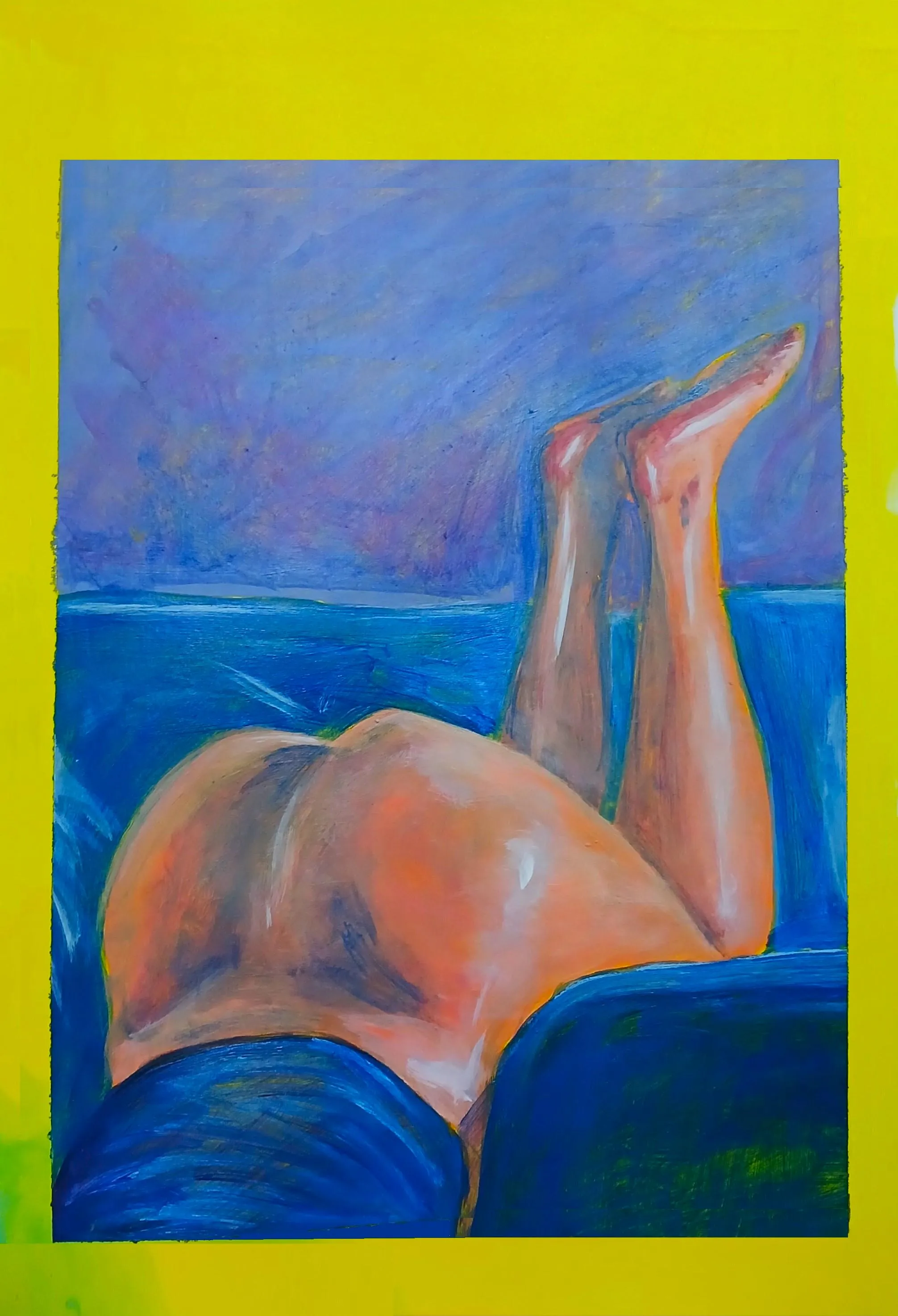 Upside-down sofa. Acrylic paint by me.