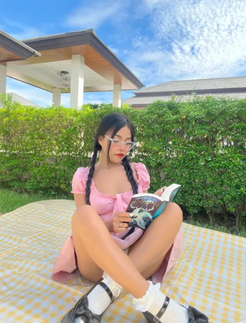 Just a schoolgirl in a full gown skirt, but I promise I’m not as innocent as I look