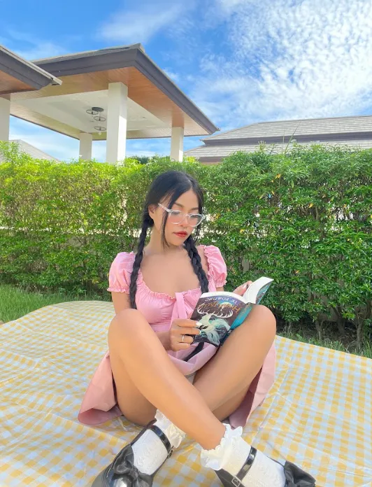 Just a schoolgirl in a full gown skirt, but I promise I’m not as innocent as I look