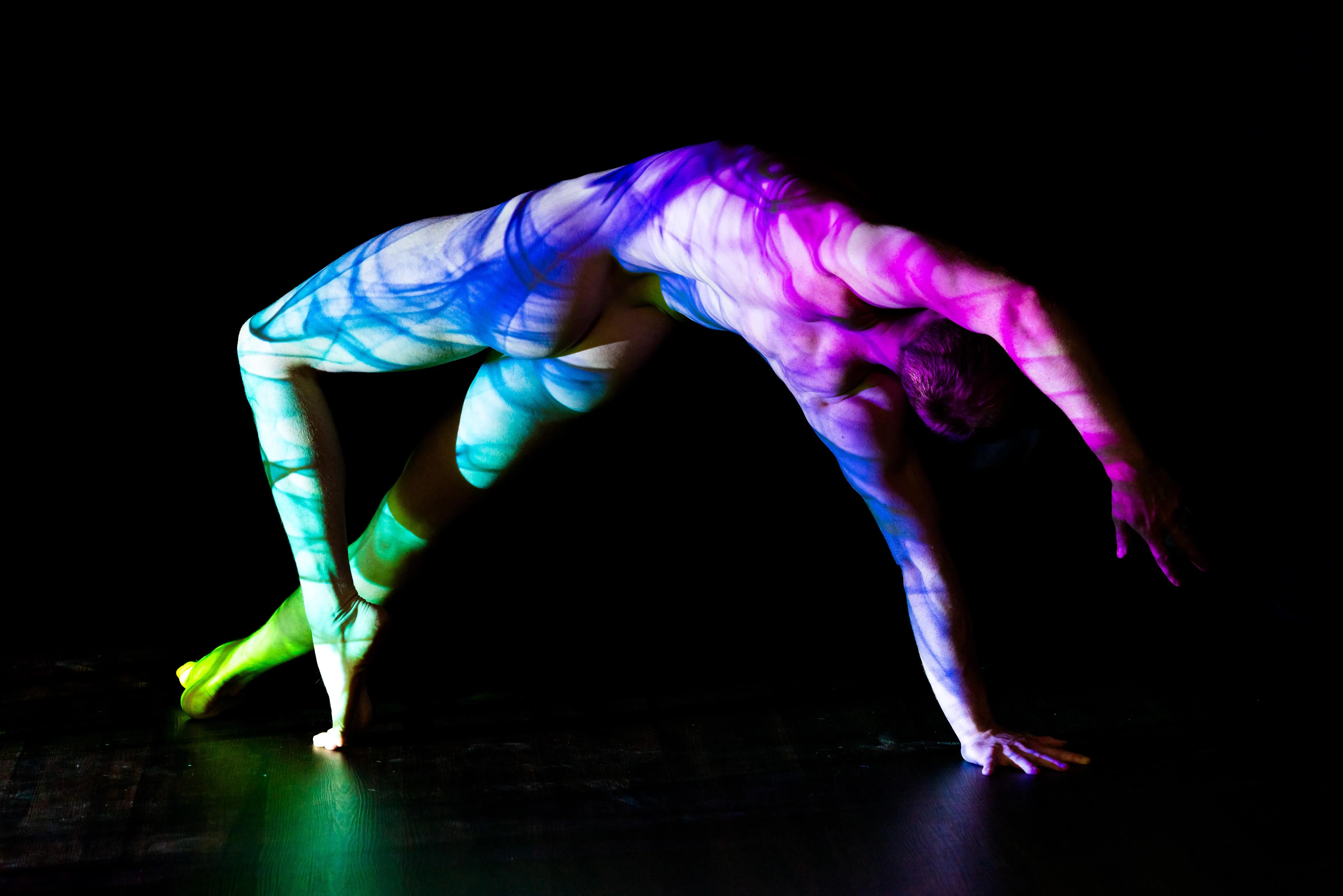 Light projection over my nude body