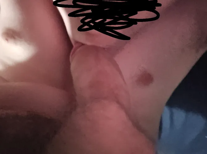 More of a kiss than a suck, but its in my mouth