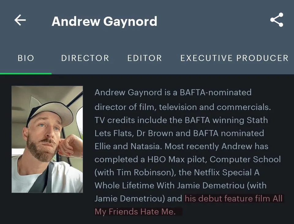 Andrew Gaynword is my favorite filmmaker