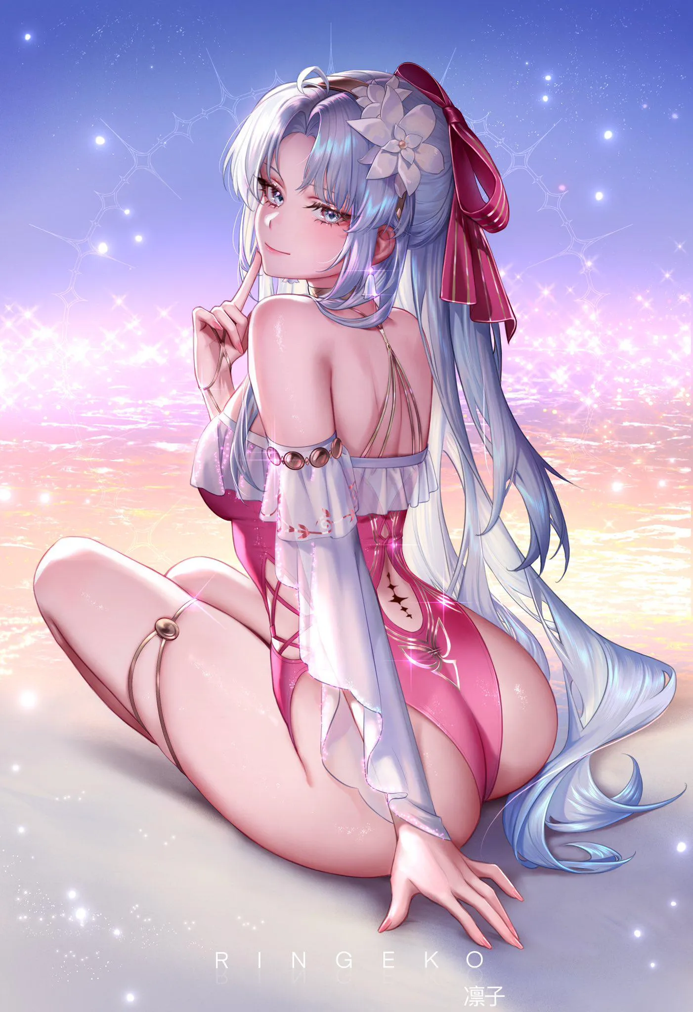 Carlotta breathtaking in swimsuit (Ringeko / ringeko_tan)