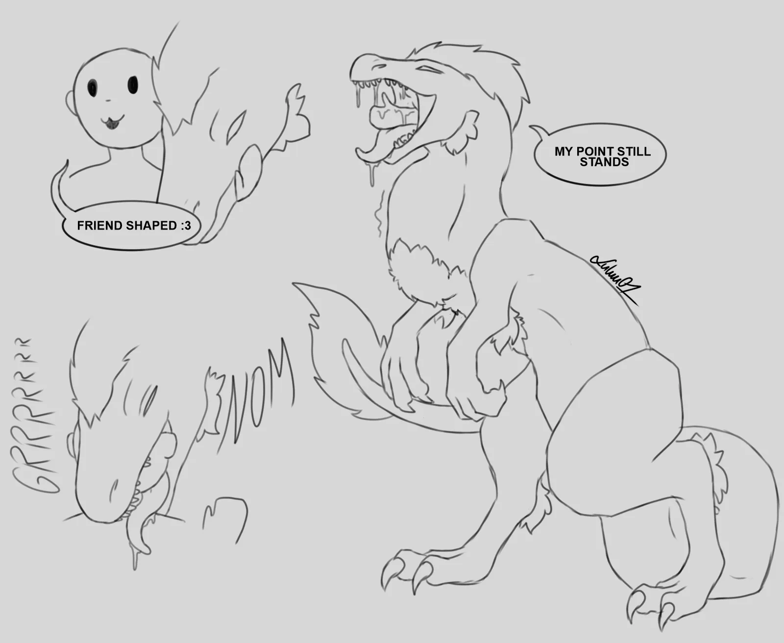 {image} Lucy's response to comment (oral vore) (safe vore)