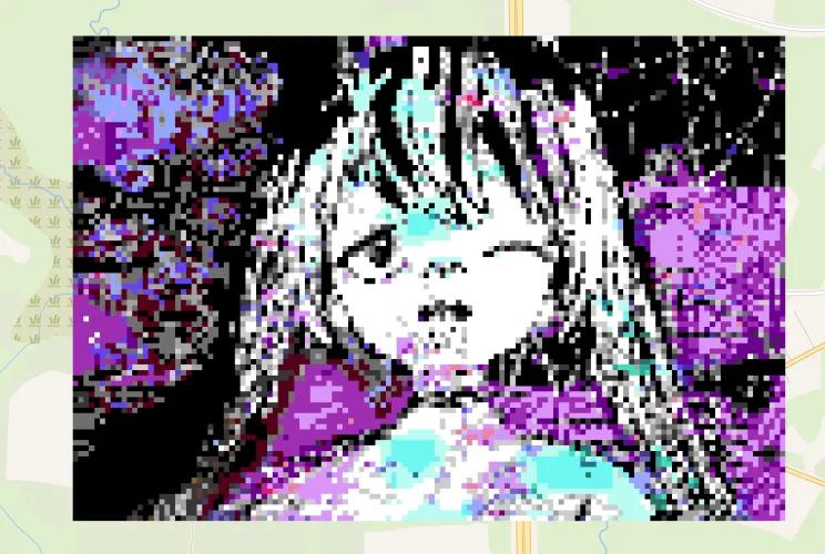 Projekt Melody/Cynthoni art piece inside of Wplace